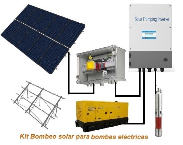 Kit bomba solar 0,75 CV (0,55Kw) - Gemsasolar